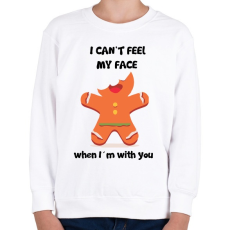 PRINTFASHION Nem érzem az arcom.. - Gyerek pulóver - Fehér