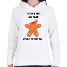 PRINTFASHION Nem érzem az arcom.. - Női kapucnis pulóver - Fehér