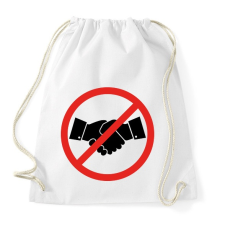 PRINTFASHION Nem fogok kezet! - Sportzsák, Tornazsák - Fehér tornazsák