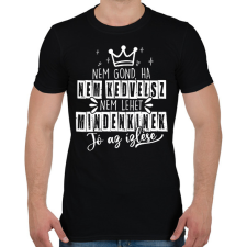 PRINTFASHION Nem gond ha nem kedvelsz - Férfi póló - Fekete férfi póló