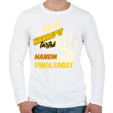 PRINTFASHION nem haragot tartok - Férfi hosszú ujjú póló - Fehér férfi póló