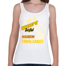 PRINTFASHION nem haragot tartok - Női atléta - Fehér női trikó