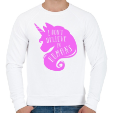 PRINTFASHION Nem hiszek az emberekben - Férfi pulóver - Fehér