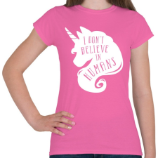 PRINTFASHION Nem hiszek az emberekben - Női póló - Rózsaszín női póló