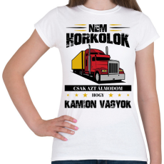 PRINTFASHION Nem horkolok - Kamion - Női póló - Fehér