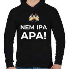 PRINTFASHION NEM IPA, APA - Férfi kapucnis pulóver - Fekete férfi pulóver, kardigán