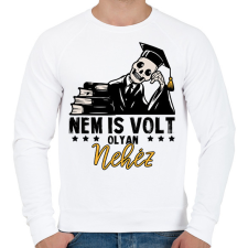 PRINTFASHION Nem is volt olyan nehéz - Férfi pulóver - Fehér férfi pulóver, kardigán