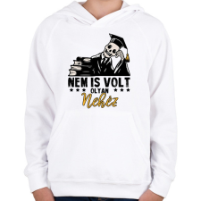 PRINTFASHION Nem is volt olyan nehéz  - Gyerek kapucnis pulóver - Fehér gyerek pulóver, kardigán