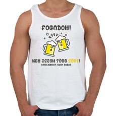 PRINTFASHION Nem iszom több sört, csak annyit, mint eddig - Férfi atléta - Fehér