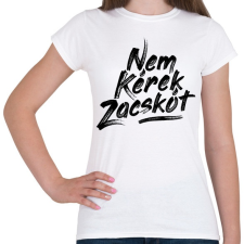 PRINTFASHION nem-kerek-zacskot-paint-black - Női póló - Fehér női póló