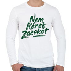 PRINTFASHION nem-kerek-zacskot-paint-darkgreen - Férfi hosszú ujjú póló - Fehér