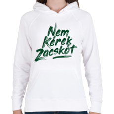 PRINTFASHION nem-kerek-zacskot-paint-darkgreen - Női kapucnis pulóver - Fehér