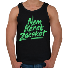 PRINTFASHION nem-kerek-zacskot-paint-mint - Férfi atléta - Fekete