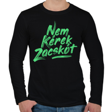 PRINTFASHION nem-kerek-zacskot-paint-mint - Férfi hosszú ujjú póló - Fekete