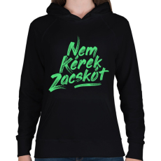 PRINTFASHION nem-kerek-zacskot-paint-mint - Női kapucnis pulóver - Fekete