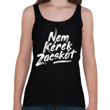 PRINTFASHION nem-kerek-zacskot-paint-white - Női atléta - Fekete női trikó