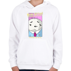 PRINTFASHION Nem láttad a munkakedvem valahol? Így néz ki - Gyerek kapucnis pulóver - Fehér