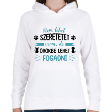 PRINTFASHION Nem lehet szeretetet venni - Női kapucnis pulóver - Fehér női pulóver, kardigán