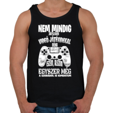 PRINTFASHION Nem mindig játszom videó játékokkal... - Férfi atléta - Fekete atléta, trikó