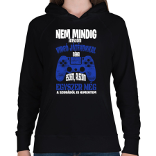 PRINTFASHION Nem mindig játszom videó játékokkal... - Női kapucnis pulóver - Fekete női pulóver, kardigán