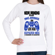 PRINTFASHION Nem mindig játszom videó játékokkal... - Női pulóver - Fehér női pulóver, kardigán