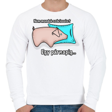 PRINTFASHION Nem mondok szóvicceket egy párnaPig - Férfi pulóver - Fehér férfi pulóver, kardigán