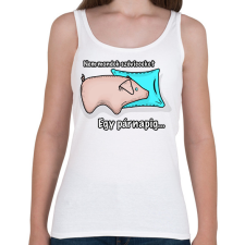 PRINTFASHION Nem mondok szóvicceket egy párnaPig - Női atléta - Fehér női trikó