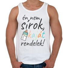 PRINTFASHION Nem sírok - Férfi atléta - Fehér atléta, trikó