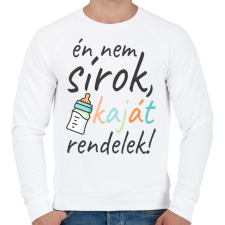 PRINTFASHION Nem sírok - Férfi pulóver - Fehér férfi pulóver, kardigán