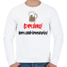 PRINTFASHION nem sörhas - Férfi pulóver - Fehér férfi pulóver, kardigán