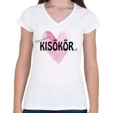 PRINTFASHION Nem szabad a Kisökörnek... - Női V-nyakú póló - Fehér női póló