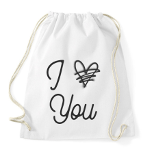 PRINTFASHION Nem szeretlek - Sportzsák, Tornazsák - Fehér tornazsák