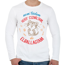 PRINTFASHION Nem tudom hogy - Férfi hosszú ujjú póló - Fehér férfi póló