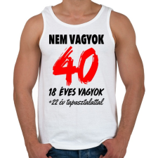 PRINTFASHION Nem vagyok 40! - Férfi atléta - Fehér atléta, trikó