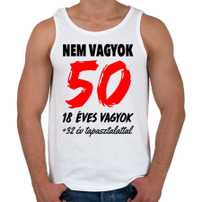 PRINTFASHION Nem vagyok 50! - Férfi atléta - Fehér atléta, trikó