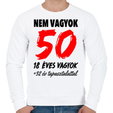 PRINTFASHION Nem vagyok 50! - Férfi pulóver - Fehér férfi pulóver, kardigán