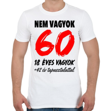 PRINTFASHION Nem vagyok 60! - Férfi póló - Fehér férfi póló