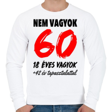 PRINTFASHION Nem vagyok 60! - Férfi pulóver - Fehér férfi pulóver, kardigán