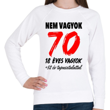 PRINTFASHION Nem vagyok 70! - Női pulóver - Fehér női pulóver, kardigán