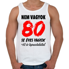 PRINTFASHION Nem vagyok 80! - Férfi atléta - Fehér