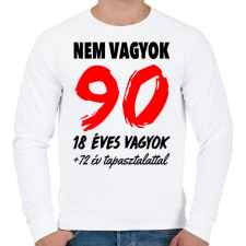 PRINTFASHION Nem vagyok 90! - Férfi pulóver - Fehér férfi pulóver, kardigán