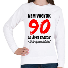 PRINTFASHION Nem vagyok 90! - Női pulóver - Fehér női pulóver, kardigán