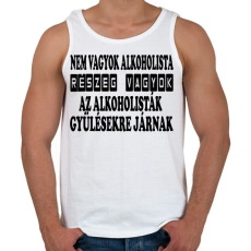PRINTFASHION Nem vagyok alkoholista - Férfi atléta - Fehér