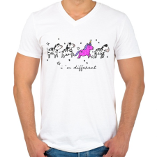 PRINTFASHION Nem vagyok átlagos - Férfi V-nyakú póló - Fehér férfi póló