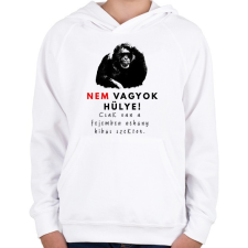 PRINTFASHION nem vagyok hülye - Gyerek kapucnis pulóver - Fehér gyerek pulóver, kardigán