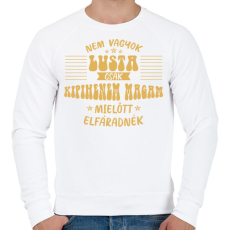 PRINTFASHION Nem vagyok lusta - Férfi pulóver - Fehér