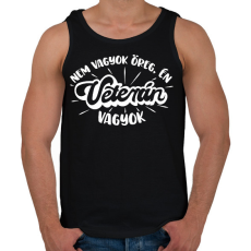 PRINTFASHION Nem vagyok öreg, én VETERÁN vagyok - Férfi atléta - Fekete