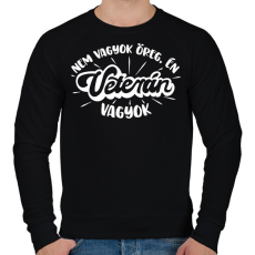 PRINTFASHION Nem vagyok öreg, én VETERÁN vagyok - Férfi pulóver - Fekete