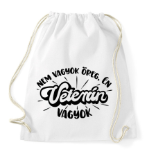 PRINTFASHION Nem vagyok öreg, én VETERÁN vagyok - Sportzsák, Tornazsák - Fehér tornazsák