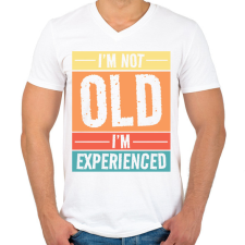 PRINTFASHION Nem vagyok öreg - Férfi V-nyakú póló - Fehér férfi póló